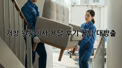 거창 원룸이사 용달 후기: 꿀팁 대방출!