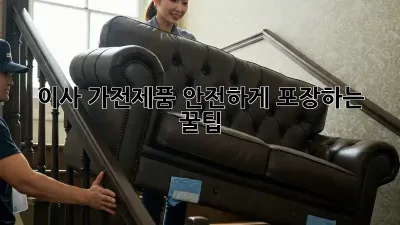 이사, 가전제품 안전하게 포장하는 꿀팁!
